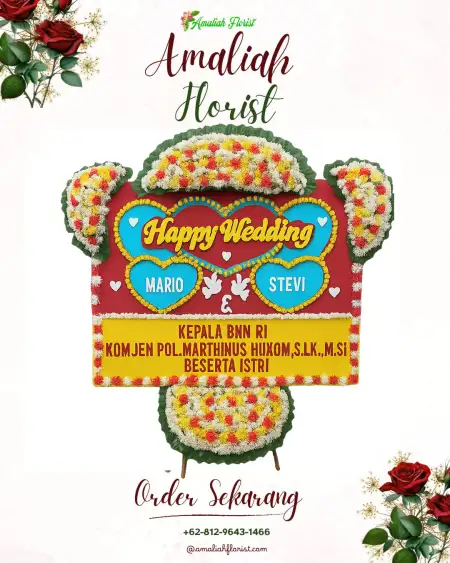 Papan Bunga Pernikahan Adiwarno